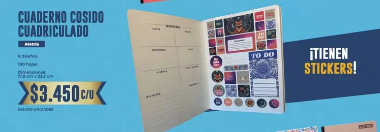 Cuaderno Cosido Cuadriculado