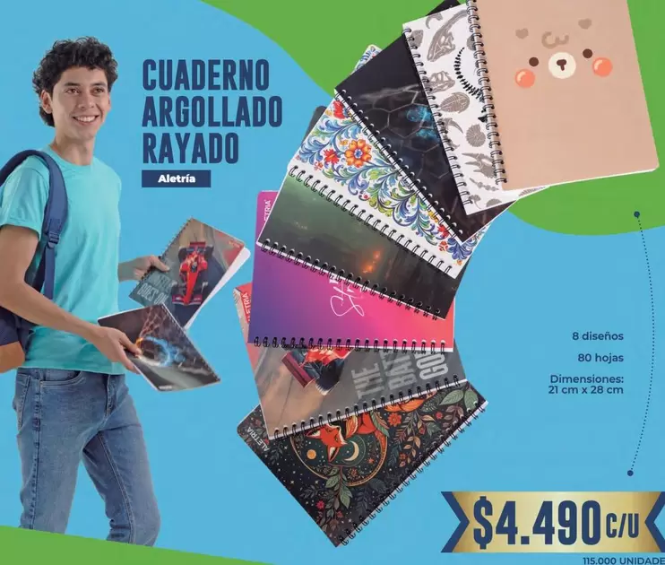 Cuaderno Argollado Rayado