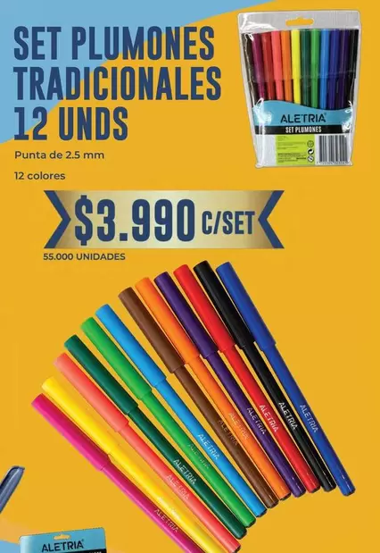 Set Plumones Tradicionales 
