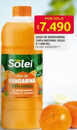 Solei - JUGO DE MANDARINA 100% NATURAL