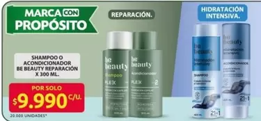 Be Beauty - SHAMPOO O ACONDICIONADOR BE BEAUTY REPARACIÓN