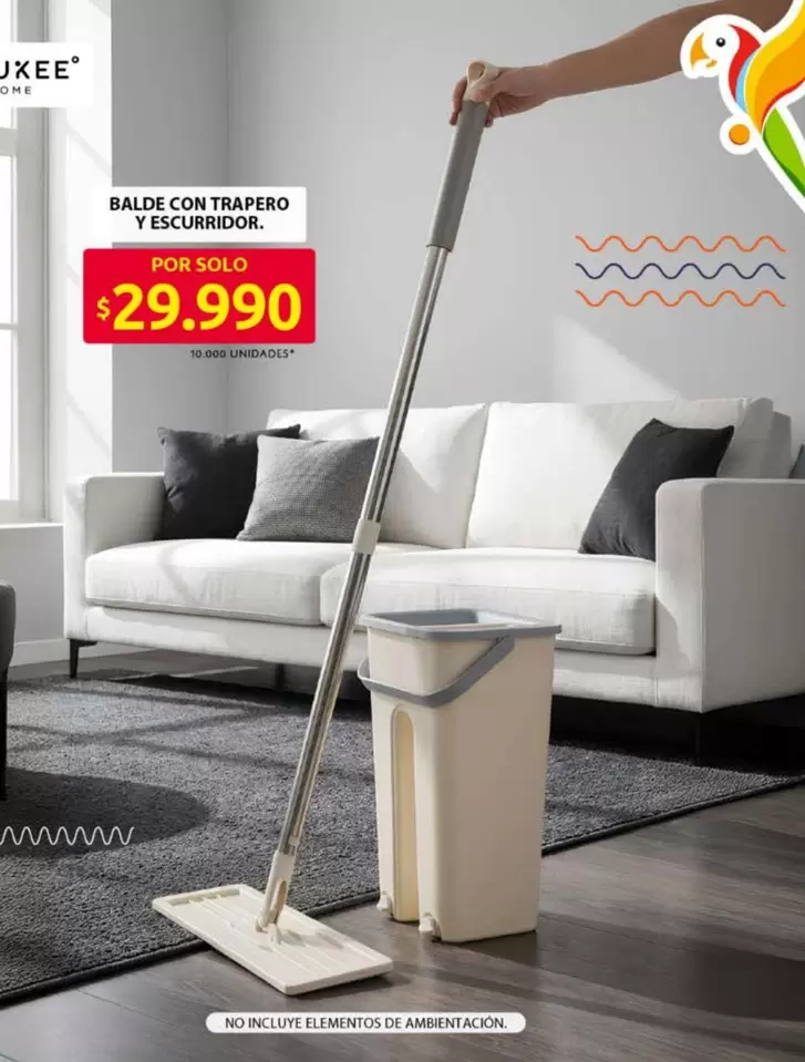 BALDE CON TRAPERO Y ESCURRIDOR