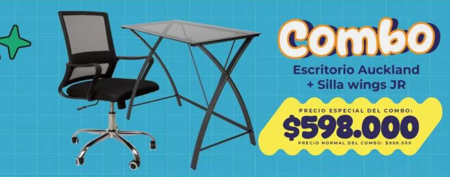 especial - Escritorio Auckland + Silla wings JR