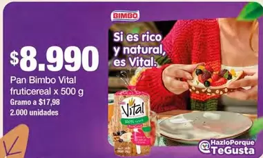 Bimbo - Pan Vital fruticereal