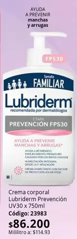 Lubriderm - Prevención UV30 x 750ml