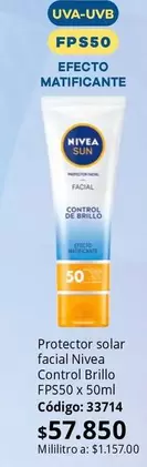 Nivea - Control Brillo FPS50 x 50ml