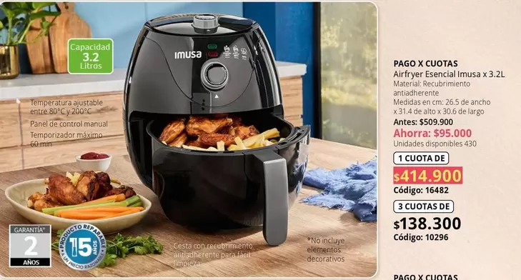 Imusa - Airfryer Esencul