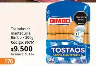 Bimbo - Tostadas de mantequilla