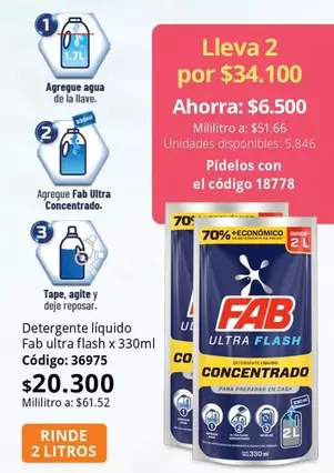 Fab - ultra flash x 330ml