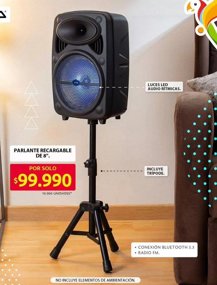 Led - PARLANTE RECARGABLE