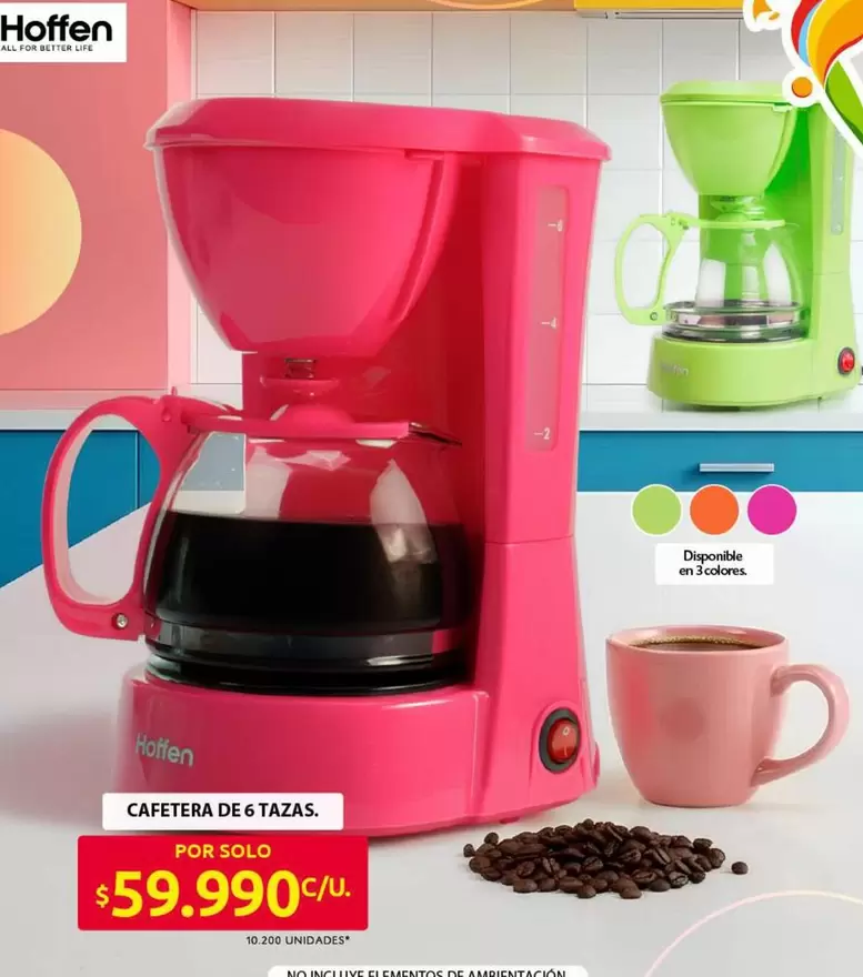 Hoffen - CAFETERA DE 6 TAZAS.