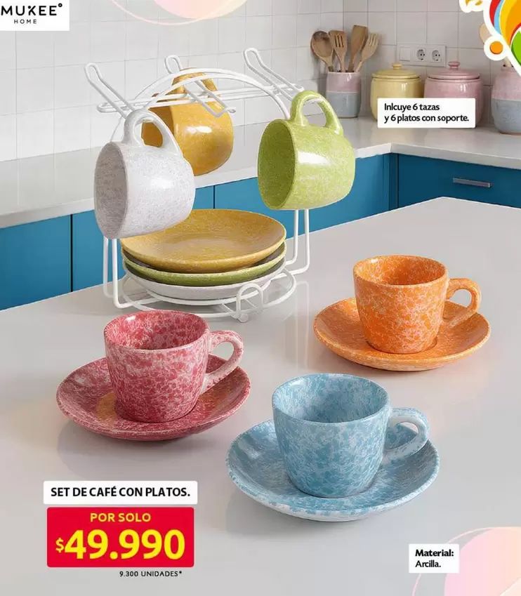 SET DE CAFE CON PLATOS.