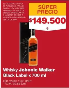 Johnnie Walker - Black Label x 700 ml