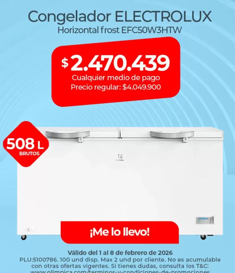 Electrolux - Horizontal frost EFC50W3HTW