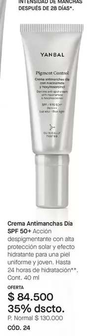 Yanbal - Antimanchas Dia SPF 50+