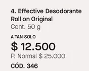 Effective -  Desodorante Roll on Original