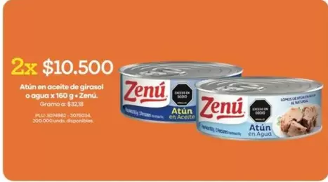 Zenú - Atún en aceite de girasol o agua