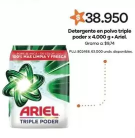 Ariel - Detergente en polvo triple poder