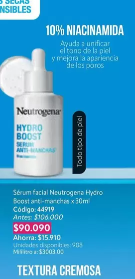 Neutrogena - Hydro Boost anti-manchas x 30ml