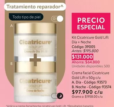 Cicatricure - Kit  Gold Lift Día + Noche