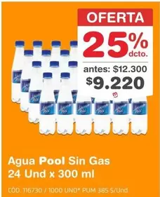 Pool - Agua  Sin Gas