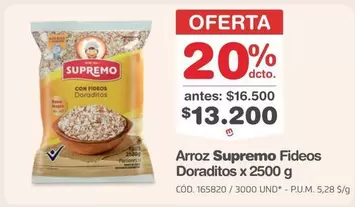 Supremo - Arroz Fideos Doraditos