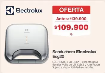 Electrolux - Sanduchera Esg20
