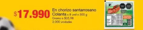 Colanta - Chorizo Santarrosano