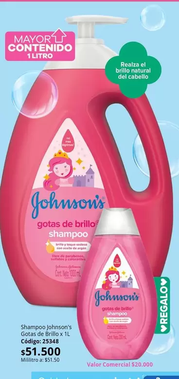 Johnson's - Gotas de brillo Shampoo