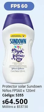 Sundown - Protector solar Niños FPS60 x 120ml