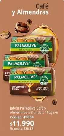 Palmolive - Café y Almendras x 3 unds x 110g c/u