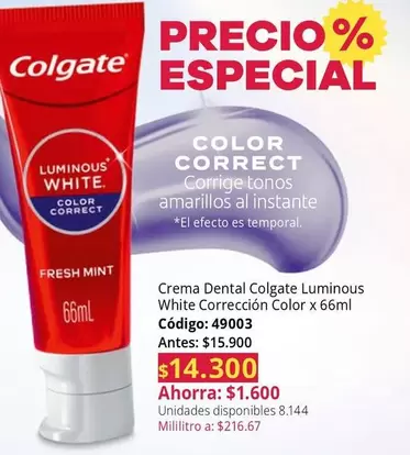 Colgate - Luminous White Corrección Color