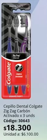 Colgate - Zig Zag Carbón Activado x 3 unds