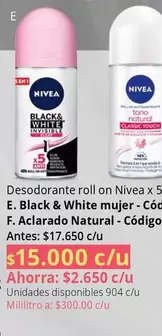 Nivea - Desodorante roll on x 5