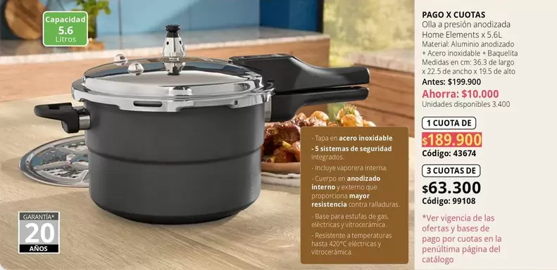 Home Elements - Olla a presión