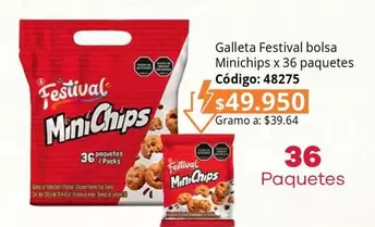 Festival - Galleta  bolsa Minichips x 36 paquetes