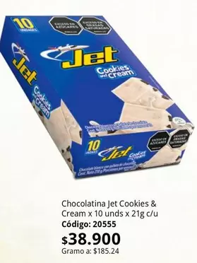 Jet - Cookies & Cream x 10 unds x 21g c/u