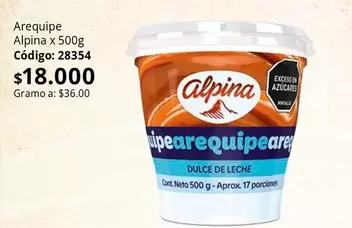 Alpina - Arequipe x 500g Código: 28354