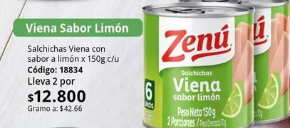 Zenú - Viena Sabor Limón