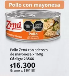 Zenú - Pollo con aderezo de mayonesa x 160g