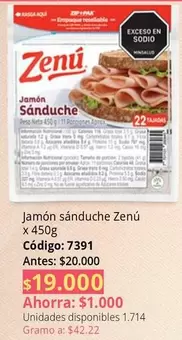 Zenú - Jamón sánduche