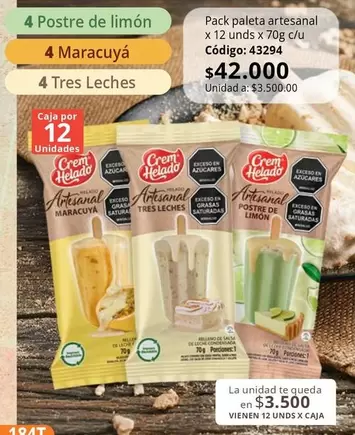 Crem Helado - Paleta Artesanal