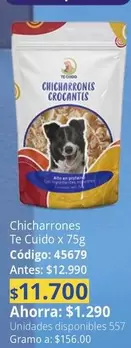 Chicharrones Te Cuido x 75g