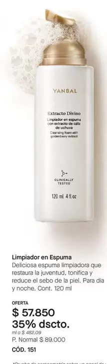 Yanbal - Limpiador en Espuma