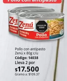 Zenú - Pollo con antipasto