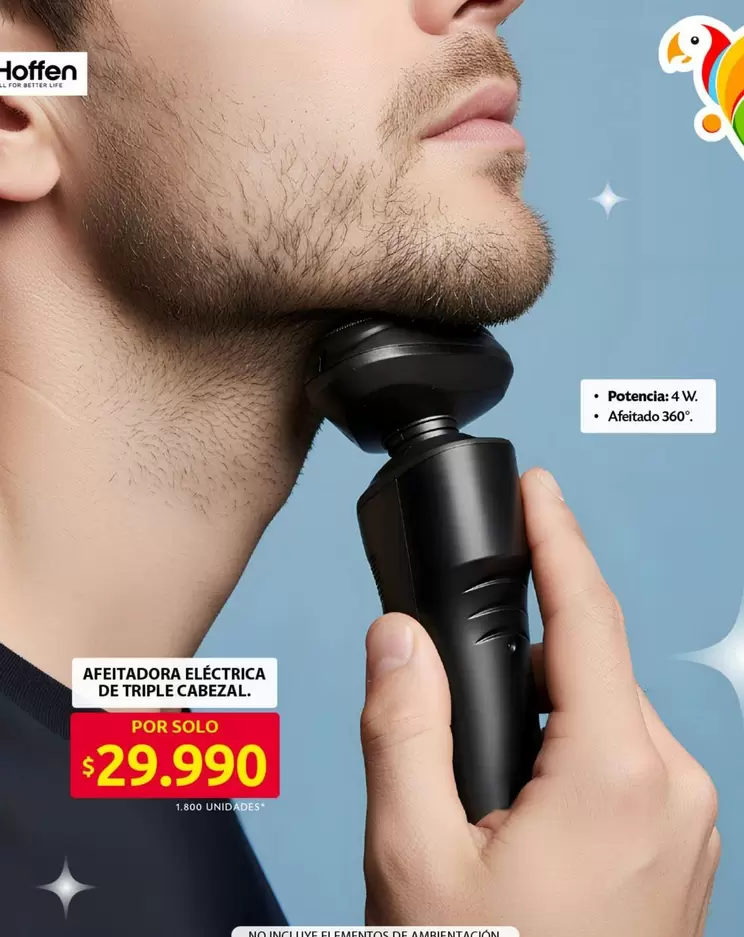 Hoffen - AFEITADORA ELECTRICA DE TRIPLE CABEZAL