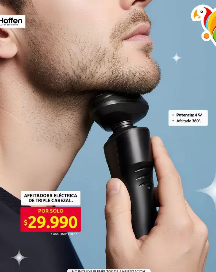 Hoffen - AFEITADORA ELECTRICA DE TRIPLE CABEZAL
