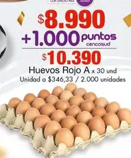 Huevos Rojo A x 30 und