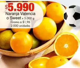 Naranja Valencia o Sweet