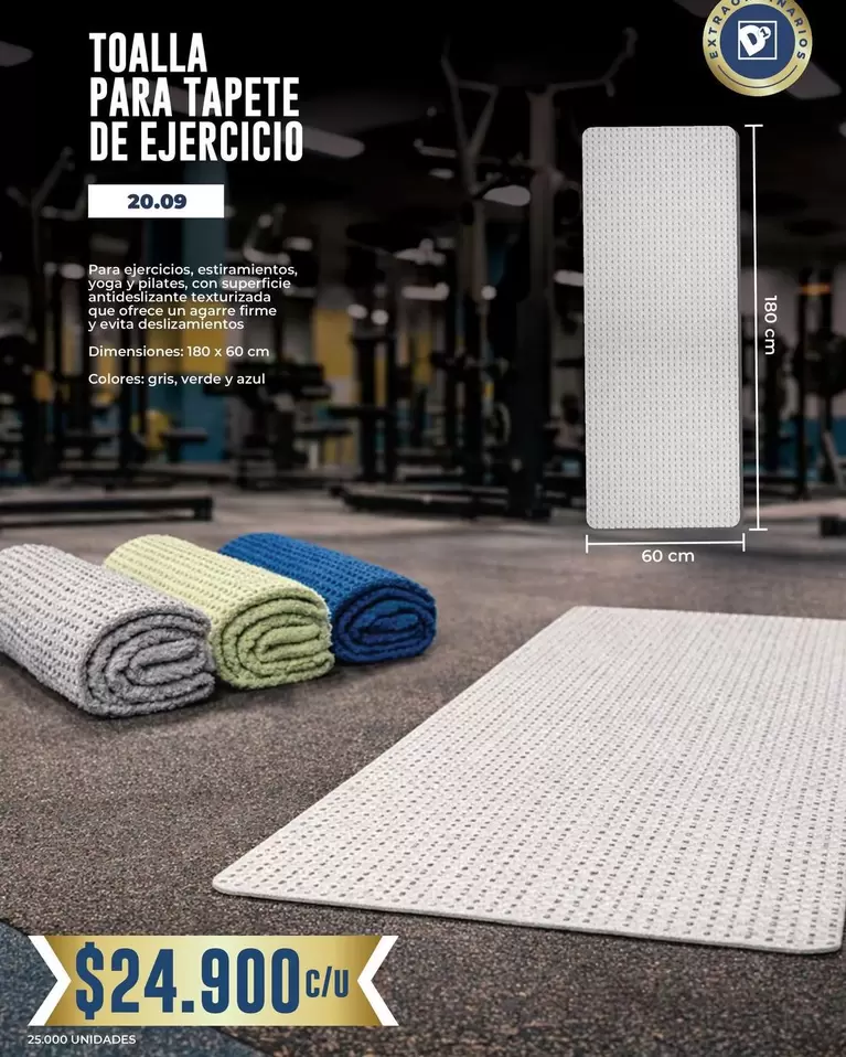 TOALLA PARA TAPETE DE EJERCICIO